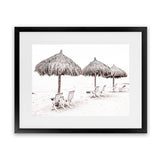Shop Palm Umbrellas Photo Art Print-Boho, Coastal, Landscape, Neutrals, Photography, Tropical, View All, White-framed poster wall decor artwork