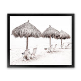Shop Palm Umbrellas Photo Art Print-Boho, Coastal, Landscape, Neutrals, Photography, Tropical, View All, White-framed poster wall decor artwork