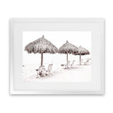 Shop Palm Umbrellas Photo Art Print-Boho, Coastal, Landscape, Neutrals, Photography, Tropical, View All, White-framed poster wall decor artwork