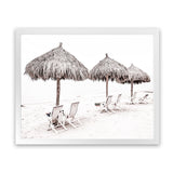 Shop Palm Umbrellas Photo Art Print-Boho, Coastal, Landscape, Neutrals, Photography, Tropical, View All, White-framed poster wall decor artwork