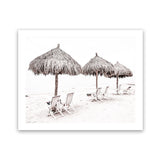 Shop Palm Umbrellas Photo Art Print-Boho, Coastal, Landscape, Neutrals, Photography, Tropical, View All, White-framed poster wall decor artwork