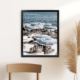 Shop Fontelina Views Photo Art Print-Amalfi Coast Italy, Blue, Coastal, Photography, Portrait, View All-framed poster wall decor artwork