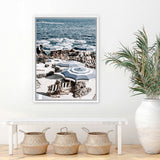 Shop Fontelina Views Photo Canvas Art Print-Amalfi Coast Italy, Blue, Coastal, Photography, Photography Canvas Prints, Portrait, View All-framed wall decor artwork