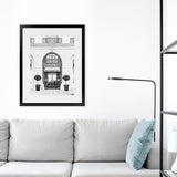 Shop 31 Rue Cambon B&W II Art Print-Black, Grey, Hamptons, Portrait, View All, White-framed painted poster wall decor artwork