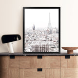 Shop Paris Rooftops Photo Art Print-Hamptons, Photography, Portrait, View All, White-framed poster wall decor artwork