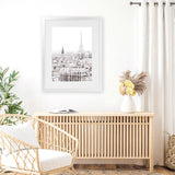Shop Paris Rooftops Photo Art Print-Hamptons, Photography, Portrait, View All, White-framed poster wall decor artwork