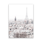 Shop Paris Rooftops Photo Canvas Print-Hamptons, Photography Canvas Prints, Portrait, View All, White-framed wall decor artwork