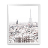 Shop Paris Rooftops Photo Art Print-Hamptons, Photography, Portrait, View All, White-framed poster wall decor artwork