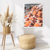 Shop One Fire Club I Photo Art Print-Amalfi Coast Italy, Coastal, Orange, Photography, Portrait, View All-framed poster wall decor artwork