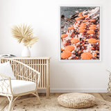 Shop One Fire Club I Photo Canvas Art Print-Amalfi Coast Italy, Coastal, Orange, Photography, Photography Canvas Prints, Portrait, View All-framed wall decor artwork