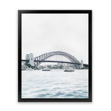 Shop Sydney Harbour Bridge Art Print-Coastal, Grey, Portrait, Rectangle, View All, White-framed painted poster wall decor artwork