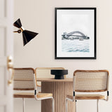 Shop Sydney Harbour Bridge Art Print-Coastal, Grey, Portrait, Rectangle, View All, White-framed painted poster wall decor artwork