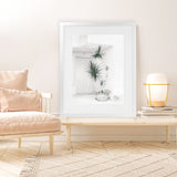 Shop Casa Di Palme II Art Print-Botanicals, Coastal, Green, Portrait, Tropical, View All, White-framed painted poster wall decor artwork