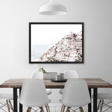 Shop Positano I Photo Canvas Art Print-Amalfi Coast Italy, Coastal, Landscape, Photography, Photography Canvas Prints, Pink, View All, White-framed wall decor artwork