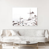 Shop Oia Photo Canvas Art Print-Greece, Landscape, Photography, Photography Canvas Prints, View All, White-framed wall decor artwork