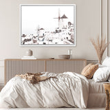 Shop Oia Photo Canvas Art Print-Greece, Landscape, Photography, Photography Canvas Prints, View All, White-framed wall decor artwork