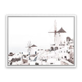 Shop Oia Photo Canvas Art Print-Greece, Landscape, Photography, Photography Canvas Prints, View All, White-framed wall decor artwork