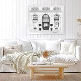 Shop 31 Rue Cambon B&W Art Print-Black, Grey, Hamptons, Landscape, Neutrals, View All, White-framed painted poster wall decor artwork