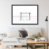Shop Beach Swing II Photo Canvas Art Print-Boho, Coastal, Landscape, Photography, Photography Canvas Prints, View All, White-framed wall decor artwork