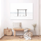 Shop Beach Swing II Photo Canvas Art Print-Boho, Coastal, Landscape, Photography, Photography Canvas Prints, View All, White-framed wall decor artwork