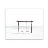 Shop Beach Swing II Photo Art Print-Boho, Coastal, Landscape, Photography, View All, White-framed poster wall decor artwork