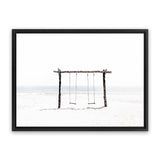 Shop Beach Swing II Photo Canvas Art Print-Boho, Coastal, Landscape, Photography, Photography Canvas Prints, View All, White-framed wall decor artwork