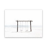 Shop Beach Swing II Photo Canvas Art Print-Boho, Coastal, Landscape, Photography, Photography Canvas Prints, View All, White-framed wall decor artwork