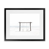 Shop Beach Swing II Photo Art Print-Boho, Coastal, Landscape, Photography, View All, White-framed poster wall decor artwork