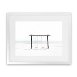 Shop Beach Swing II Photo Art Print-Boho, Coastal, Landscape, Photography, View All, White-framed poster wall decor artwork
