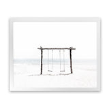 Shop Beach Swing II Photo Art Print-Boho, Coastal, Landscape, Photography, View All, White-framed poster wall decor artwork