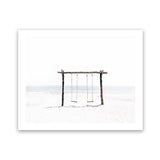 Shop Beach Swing II Photo Art Print-Boho, Coastal, Landscape, Photography, View All, White-framed poster wall decor artwork