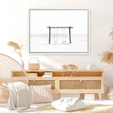 Shop Beach Swing II Photo Canvas Art Print-Boho, Coastal, Landscape, Photography, Photography Canvas Prints, View All, White-framed wall decor artwork