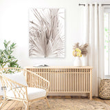 Shop Dried Palm Leaves III Photo Canvas Print-Botanicals, Neutrals, Photography Canvas Prints, Pink, Portrait, Tropical, View All-framed wall decor artwork
