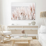 Shop Pampas Grass II Photo Canvas Art Print-Boho, Coastal, Florals, Hamptons, Landscape, Photography, Photography Canvas Prints, Pink, View All-framed wall decor artwork