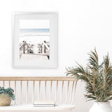 Shop Beach Stairs Photo Art Print-Boho, Coastal, Neutrals, Photography, Portrait, Rectangle, View All, White-framed poster wall decor artwork