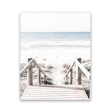 Shop Beach Stairs Photo Art Print-Boho, Coastal, Neutrals, Photography, Portrait, Rectangle, View All, White-framed poster wall decor artwork