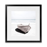 Shop Old Boat (Square) Photo Art Print-Boho, Coastal, Hamptons, Neutrals, Photography, Square, View All, White-framed poster wall decor artwork