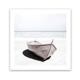 Shop Old Boat (Square) Photo Art Print-Boho, Coastal, Hamptons, Neutrals, Photography, Square, View All, White-framed poster wall decor artwork