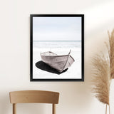Shop Old Boat Photo Art Print-Coastal, Hamptons, Neutrals, Photography, Portrait, View All, White-framed poster wall decor artwork
