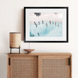 Shop Boats From Above Photo Art Print-Blue, Coastal, Horizontal, Landscape, Photography, Rectangle, View All-framed poster wall decor artwork