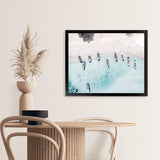 Shop Boats From Above Photo Art Print-Blue, Coastal, Horizontal, Landscape, Photography, Rectangle, View All-framed poster wall decor artwork