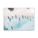 Shop Boats From Above Photo Canvas Art Print-Blue, Coastal, Landscape, Photography, Photography Canvas Prints, View All-framed wall decor artwork