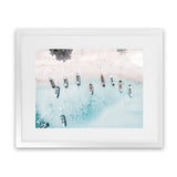 Shop Boats From Above Photo Art Print-Blue, Coastal, Horizontal, Landscape, Photography, Rectangle, View All-framed poster wall decor artwork