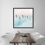 Shop Boats From Above (Square) Canvas Art Print-Blue, Coastal, Square, View All-framed wall decor artwork