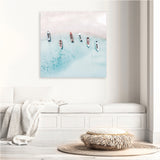 Shop Boats From Above (Square) Canvas Art Print-Blue, Coastal, Square, View All-framed wall decor artwork