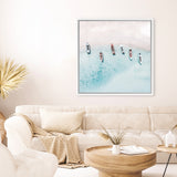 Shop Boats From Above (Square) Canvas Art Print-Blue, Coastal, Square, View All-framed wall decor artwork