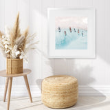 Shop Boats From Above (Square) Art Print-Blue, Coastal, Square, View All-framed painted poster wall decor artwork