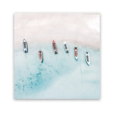 Shop Boats From Above (Square) Art Print-Blue, Coastal, Square, View All-framed painted poster wall decor artwork