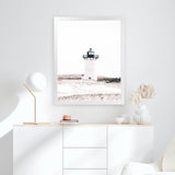 Shop Cape Cod Lighthouse I Photo Art Print-Coastal, Hamptons, Neutrals, Photography, Portrait, View All, White-framed poster wall decor artwork