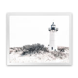 Shop Cape Cod Lighthouse II Photo Art Print-Coastal, Grey, Hamptons, Horizontal, Landscape, Photography, Rectangle, View All, White-framed poster wall decor artwork